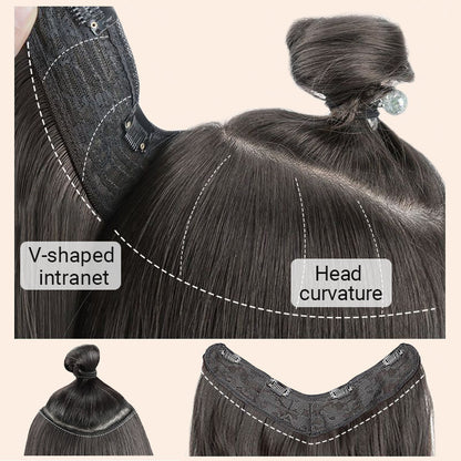 Clip-in U-vormige Hairextensions Haarstuk voor Vrouwen