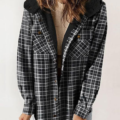 49% KORTING! ❄️ Trendy Plaid Hooded Winterjas voor Dames 🧥